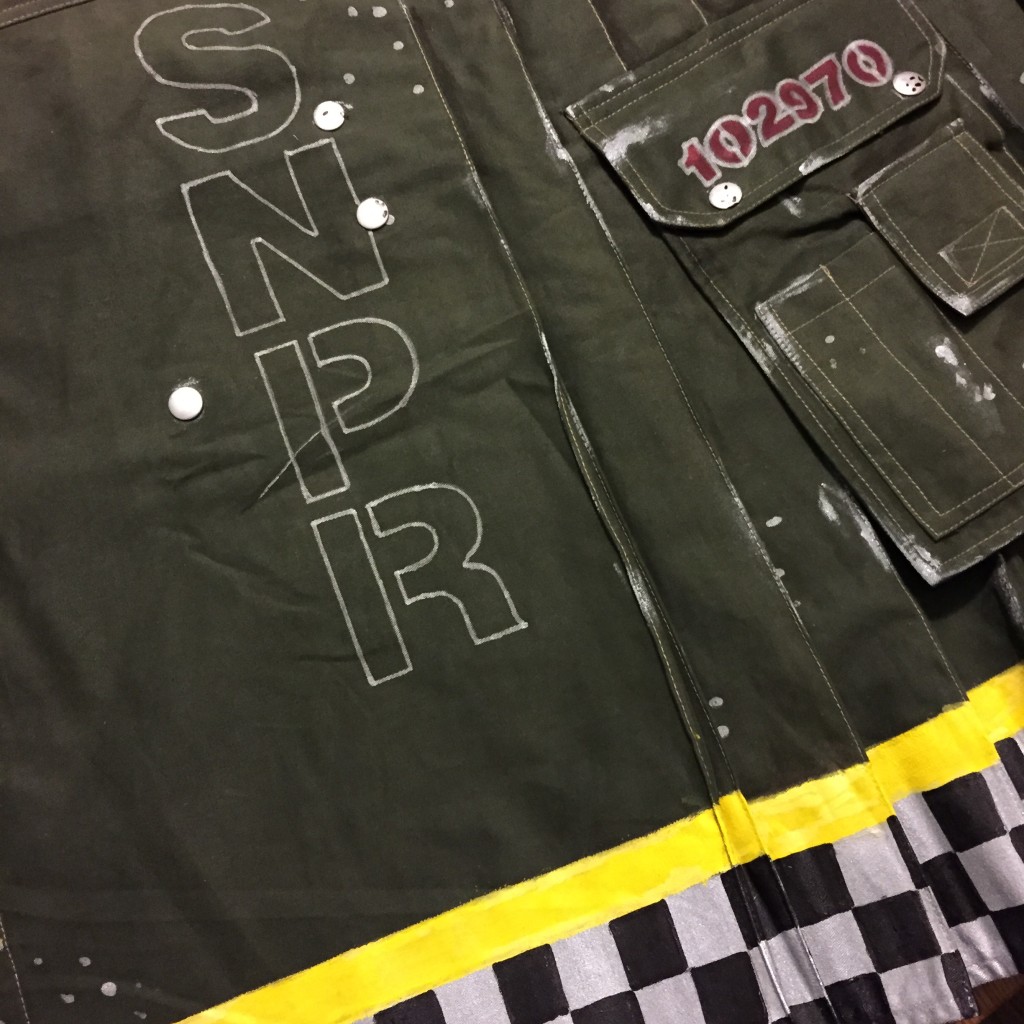 SNPR (Sniper) stenciled to front panel of kilt.